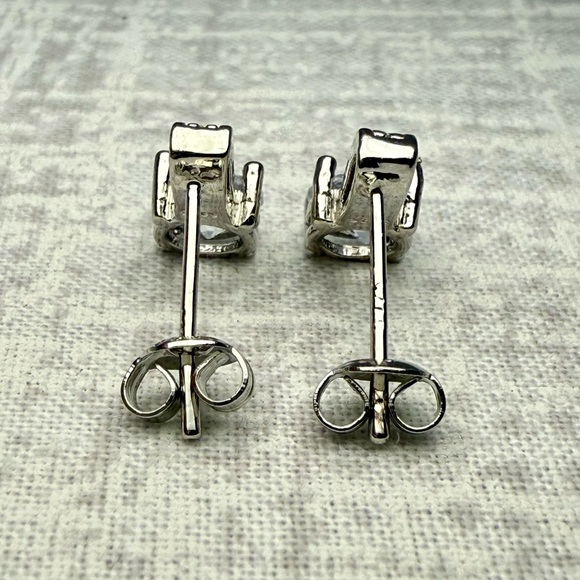 New Sparkling Sterling Silver & CZ Earrings ✨ - Picture 4 of 4